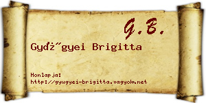 Gyügyei Brigitta névjegykártya