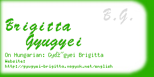 brigitta gyugyei business card